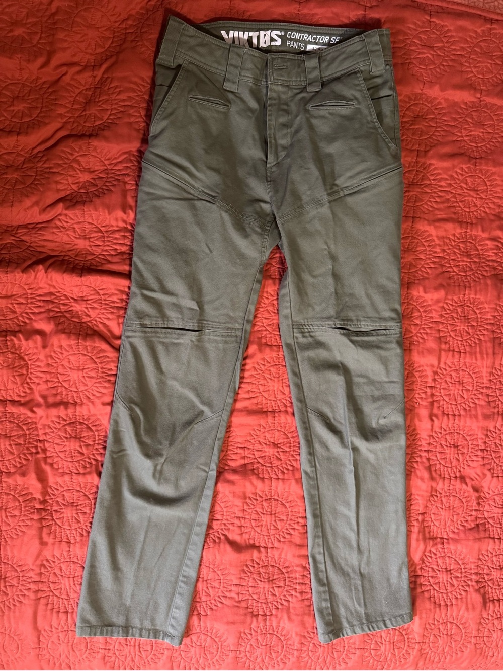 VikTos Olive Tactical Contractor Chinos for Men